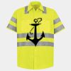 Men's High Visibility Safety Short Sleeve Work Shirt Thumbnail