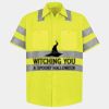Men's High Visibility Safety Short Sleeve Work Shirt Thumbnail