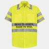 Men's High Visibility Safety Short Sleeve Work Shirt Thumbnail