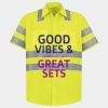 Men's High Visibility Safety Short Sleeve Work Shirt Thumbnail