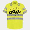 Men's High Visibility Safety Short Sleeve Work Shirt Thumbnail