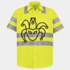Men's High Visibility Safety Short Sleeve Work Shirt Thumbnail