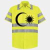 Men's High Visibility Safety Short Sleeve Work Shirt Thumbnail