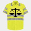 Men's High Visibility Safety Short Sleeve Work Shirt Thumbnail