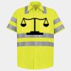 Men's High Visibility Safety Short Sleeve Work Shirt Thumbnail