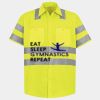 Men's High Visibility Safety Short Sleeve Work Shirt Thumbnail